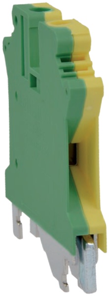 ZJU2-4PE, radová svorka žlto-zelená