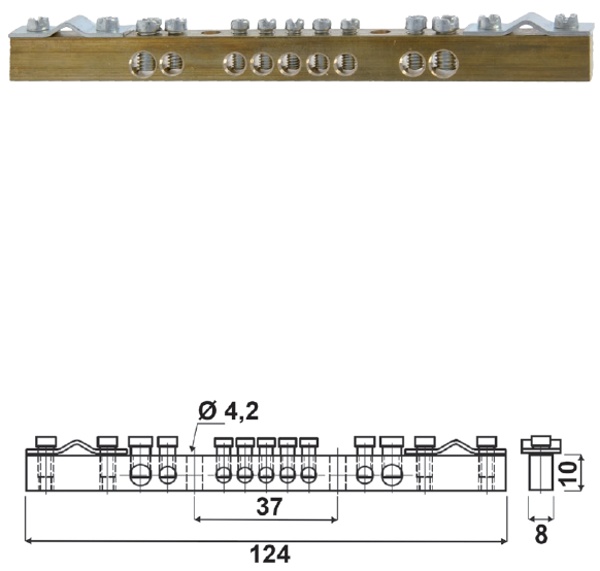 MZO-5x4/2x10/2x16/2x35, viacpólová svorka neizolovaná