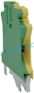 ZJU2-4PE, radová svorka žlto-zelená